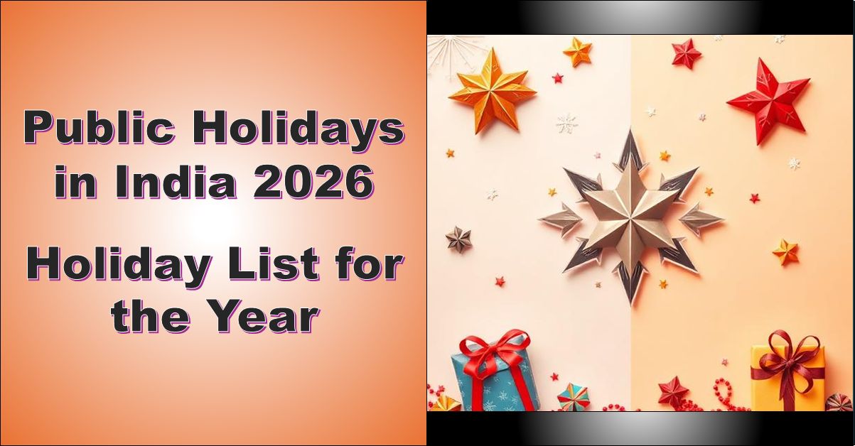  Designed Image with 'Public Holidays in India 2026 | Holiday List for the Year' text on it