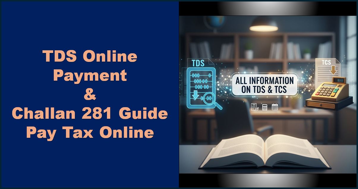 Designed Image with 'TDS Online Payment & Challan 281 Guide | Pay Tax Online' text on it