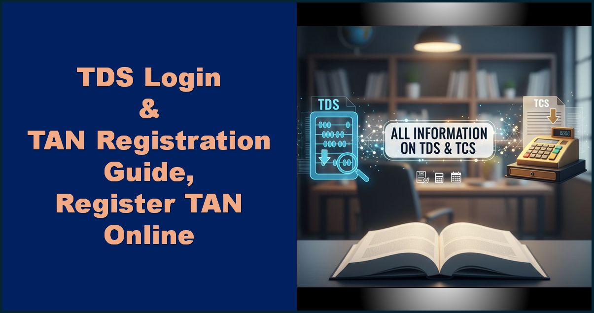 Designed Image with 'TDS Login & TAN Registration Guide | Register TAN Online' text on it